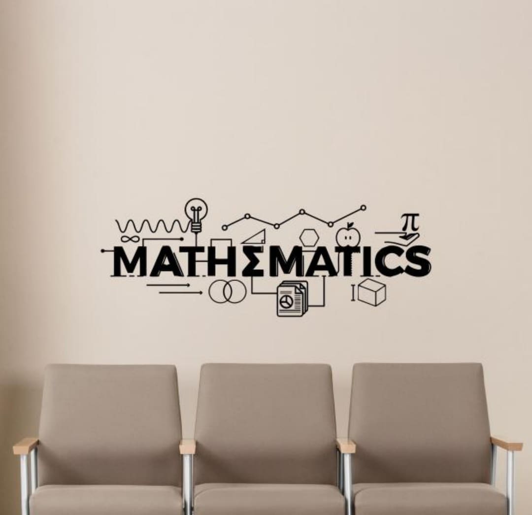 Mathematics Wall Decal Vinyl Sticker Math Teacher Gift Science ...