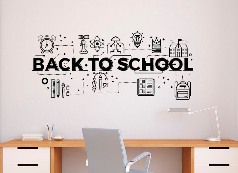 Back to School Wall Decal Vinyl Sticker Education Office Art Etsy