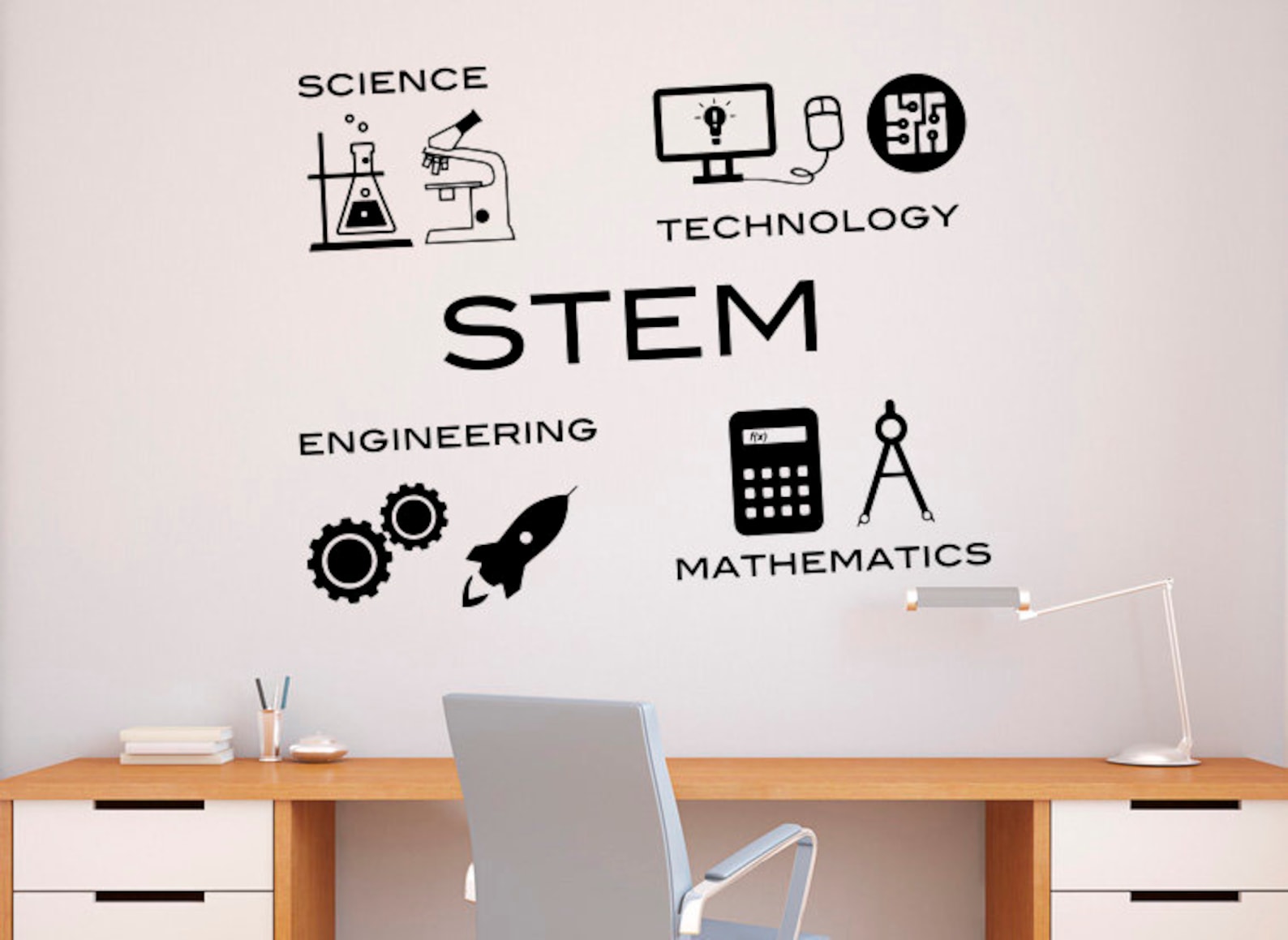 STEM Education Wall Decal Technology Vinyl Sticker Home Etsy