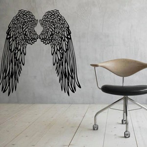 Angel Wings Wall Decal Flight Vinyl Sticker Murals Interior Decor Home ...