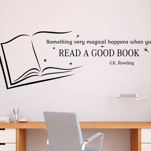 Open Book Quote Vinyl Wall Decal Library Home Interior Decor - Etsy