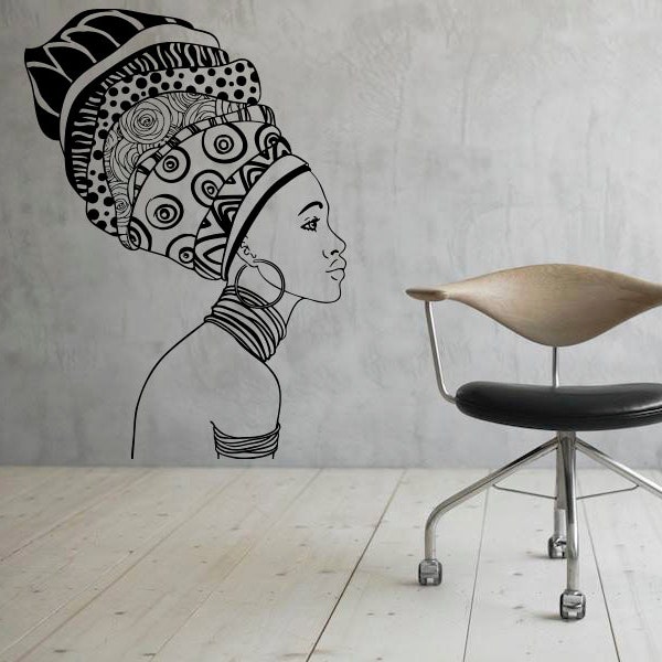 African Girl Wall Decal Africa Vinyl Decal Sticker Murals Interior Decor (2afg9)