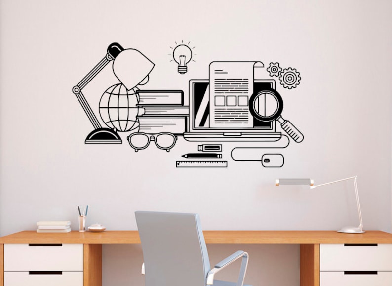 School Supplies Wall Decal Science Education Vinyl Sticker Classroom Art Decor 121nr