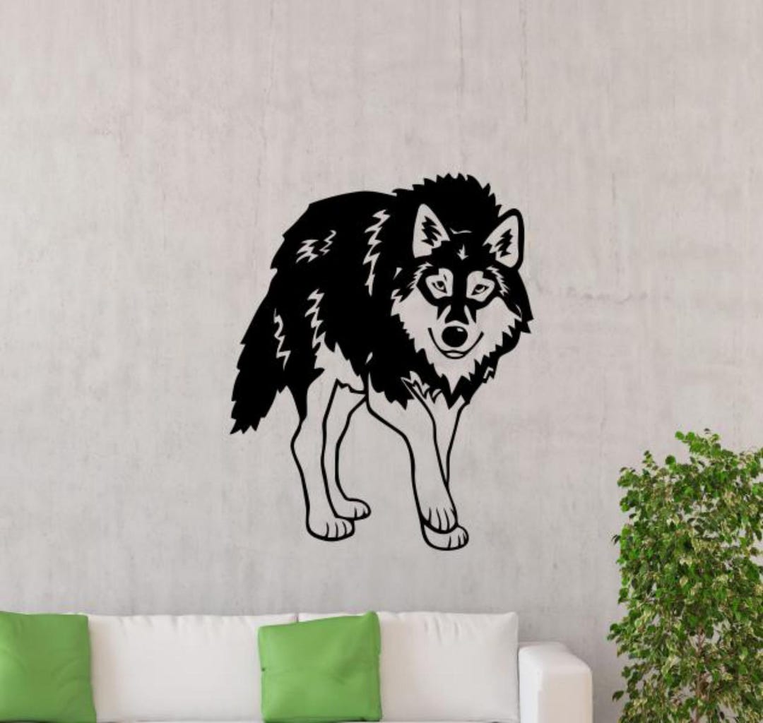 Wolf Wall Decal Animal Vinyl Stickers Cool Decor for Living Room ...