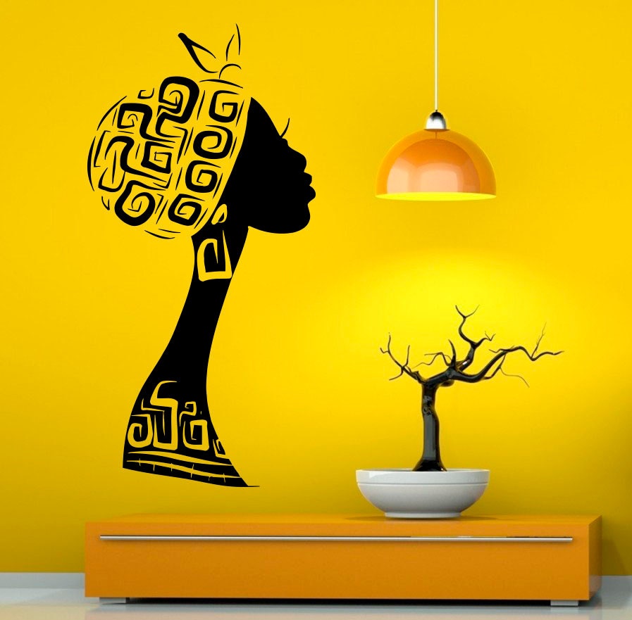 African Girl Wall Decal Africa Vinyl Decal Sticker Murals Etsy