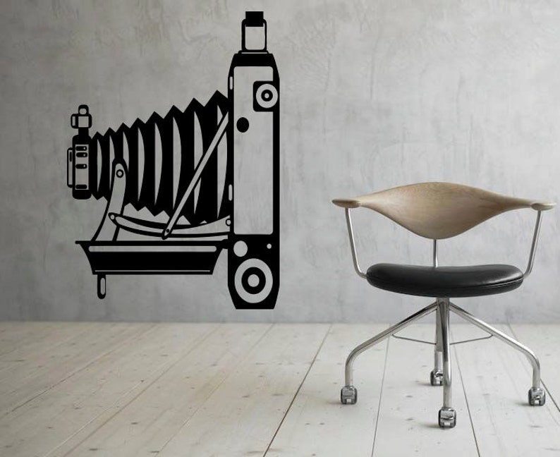Retro Photo Camera Wall Vinyl Decal Photography Studio Stickers Vinyl Art Design Murals Interior 6fcm4