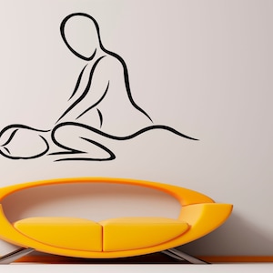 Spa Beauty Salon Wall Vinyl Decal Massage Sticker Girl Woman Art Modern Design Murals Interior Beauty Salon Decor (2spa)