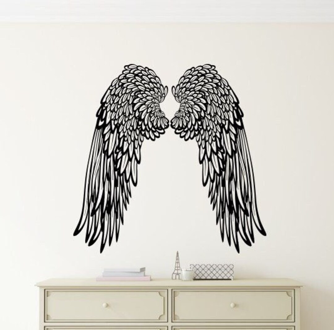 Angel Wings Wall Decal Flight Vinyl Sticker Murals Interior Decor Home ...