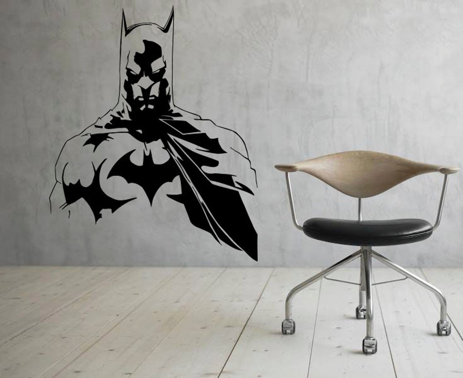 Batman Wall Decal Dark Knight Vinyl Sticker Comics Superhero Etsy