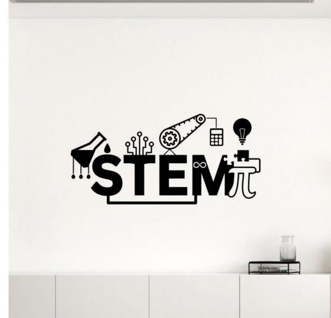 STEM Wall Decal Vinyl Sticker Lab Science Technology Engineering Math ...