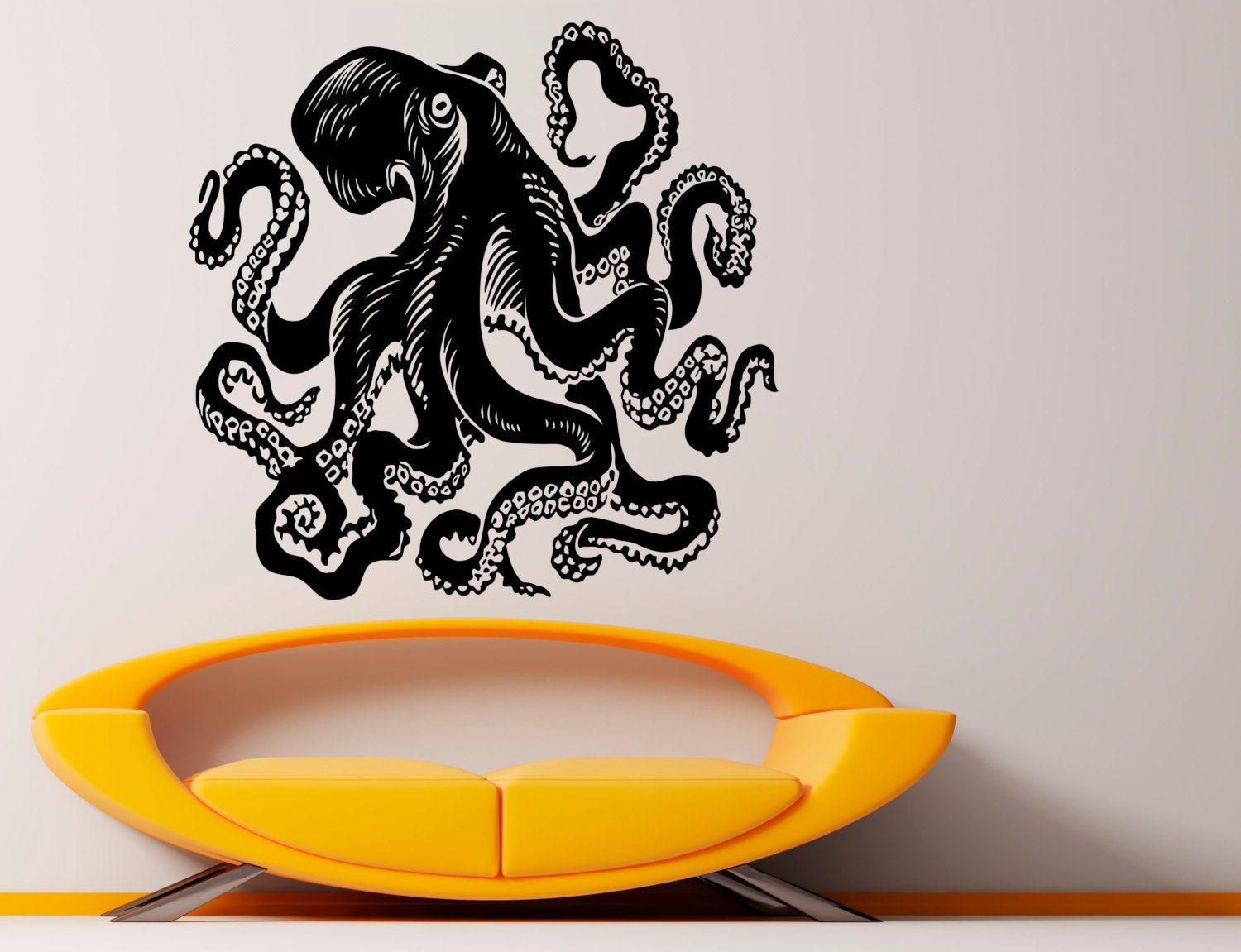 Octopus Wall Decal Vinyl Sticker Tentacles Sprut Ocean Sea Etsy