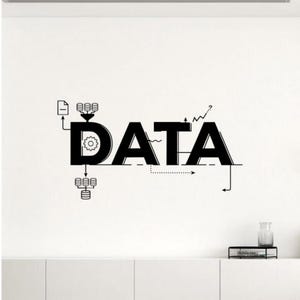 Adesivo da parete in vinile per analisi dei dati, crescita aziendale, decorazione artistica per ufficio in casa (123nr) immagine 1