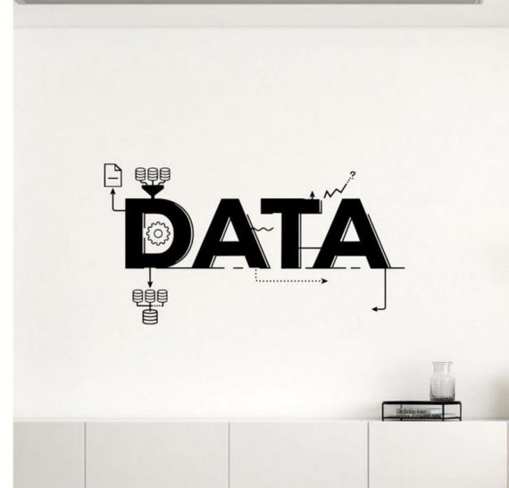 Data Analytics Wall Decal Vinyl Sticker Business Growth Home Office Art Decor (123nr)