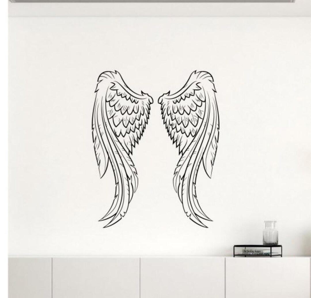 Angel Wings Wall Decal Vinyl Sticker Flight Murals Interior Decor Home ...