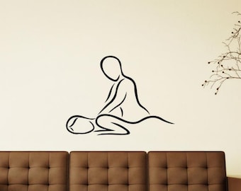 Spa Beauty Salon Wall Decal Vinyl Sticker Massage Girl Woman Art Modern Design Murals Interior Beauty Salon Decor (2spa)