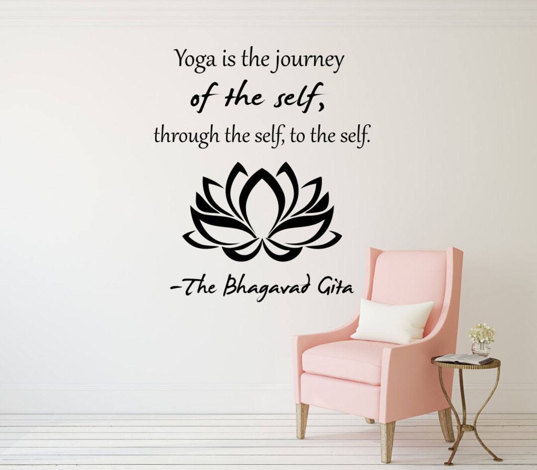 Yoga is the Journey Wall Quotes Decal Vinyl Sticker Lotus Flower ...