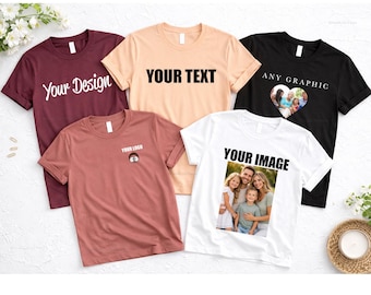 Custom Photo T-Shirt, Personalized Image Tee, Upload Your Design Shirt