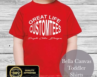 Anpassad småbarnströja: Personlig Bella Canvas T-shirt