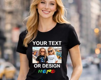 Custom Women's T-Shirt, Personalized Photo or Text Shirt