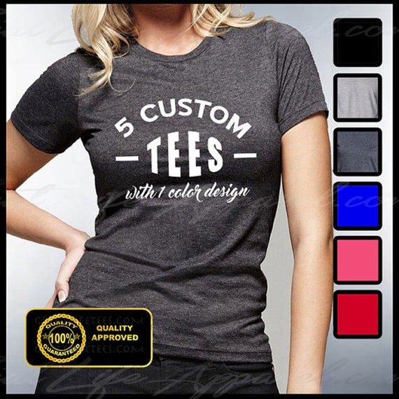 Custom Women's T-Shirts: 5 Personalized Tees, Any Color Design
