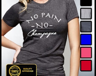 No Pain No Champagne T-shirt, Yoga I'm Down Dog Shirt, Fitness Tanks, GYM, Workout Teess