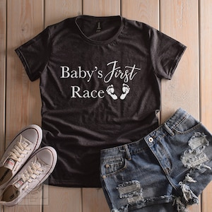 Baby Announcement Shirts, Baby&#39;s First Race, T-shirt, Baby Showers, Running Tees