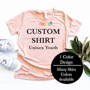 Personalized Youth T-shirt: Custom Text Unisex shirt