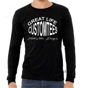 Custom long sleeve shirt, custom men's longsleeve