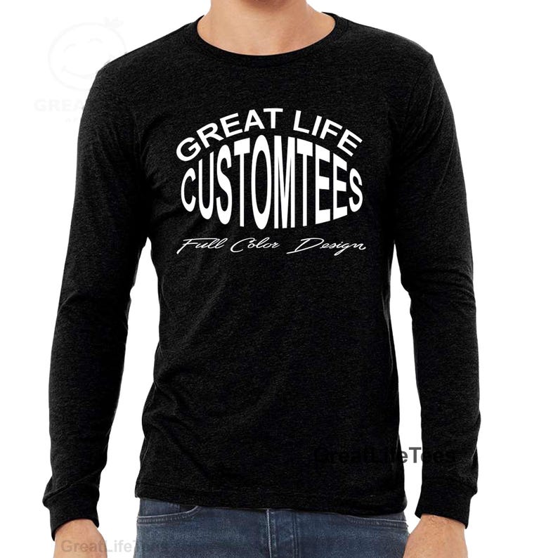 Custom long sleeve shirt, custom men's longsleeve
