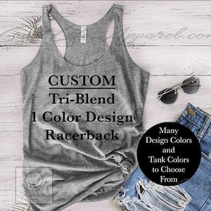 Custom Tank Top, Custom Shirt, Personalized Tanks, You Choose Text, Unisex, V-necks Sweaters Custom Text