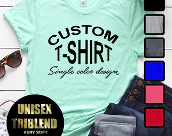 Custom Unisex T-Shirt, Personalized Text, Logo, Family Shirts