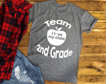 2nd Grade I love my Class TEACHER Tshirt Team 2nd Grade Students Staff Faculty Back To School Tshirt