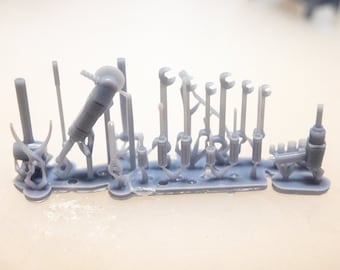 Miniature Tool Set, 1/24 1/25 Scale, Diorama Dollhouse Display