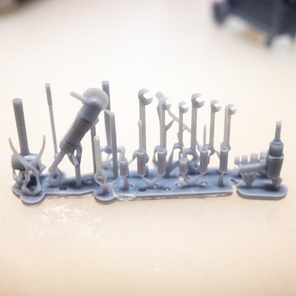 Miniature Tool Set, 1/24 1/25 Scale, Diorama Dollhouse Display