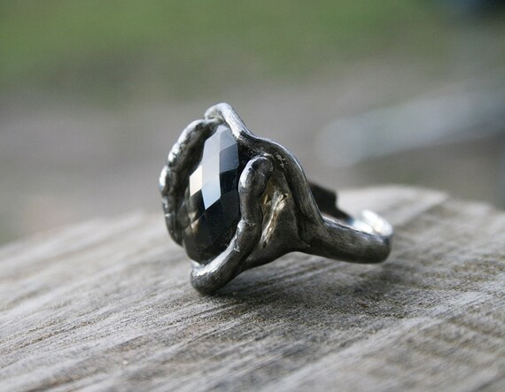 Smoky Quartz Ring Quartz Ring Grey Ring Elegant Ring Old
