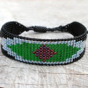 native Bracelet, bead loom Bracelet, Beaded bracelet, SEED BEAD bracelet, BEADED cuff boho bracelet american Beadwork aztec style