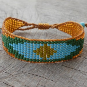 native Bracelet, bead loom Bracelet, Beaded bracelet, SEED BEAD bracelet, BEADED cuff boho bracelet american Beadwork aztec style