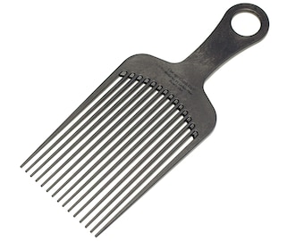 Chicago Comb Modell 11 Kohlefaser, XL Haarkamm, hergestellt in den USA, antistatisch, 19 cm lang, optional mit Gravur