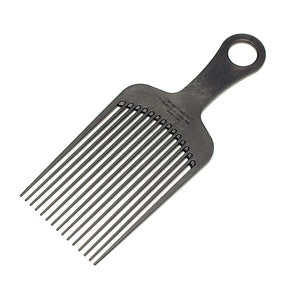 Chicago Comb Model 11 Carbon Fiber, XL Hair Pick, Made in USA, Anti-Static, 7.5 Inches (19 cm) Long