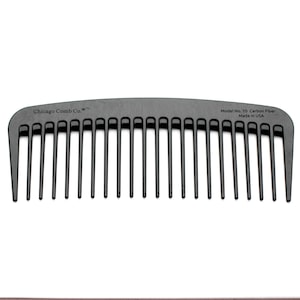 Chicago Comb modello 10 in fibra di carbonio, pettine compatto a denti larghi, prodotto negli Stati Uniti, antistatico, lungo 5 pollici (12,7 cm)