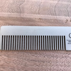 Model No. 4 Titanium comb, Made in USA, with free custom-engraving