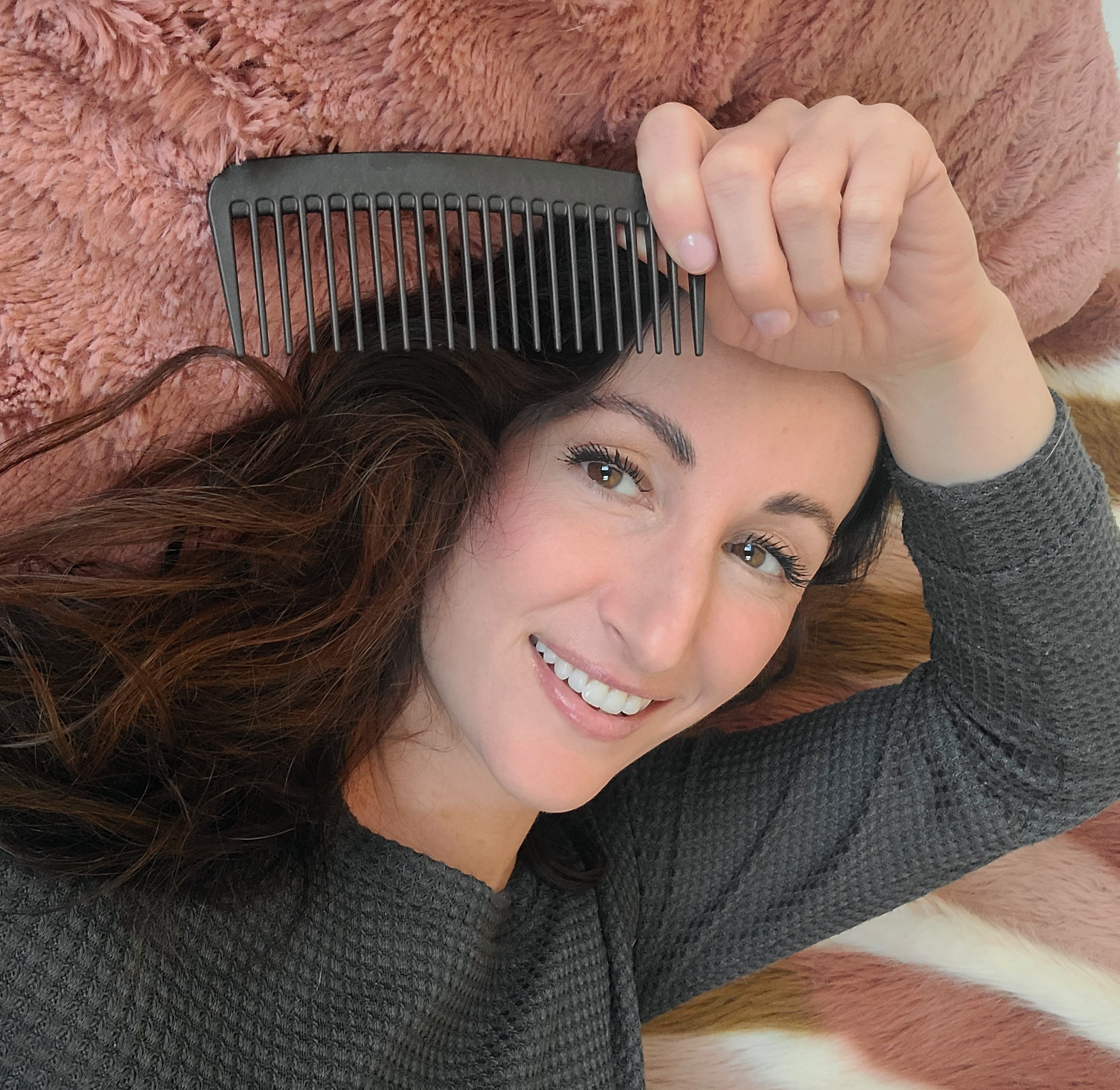Chicago Comb Model 10 Carbon Fiber, Compact Wide-tooth Comb, Made in ...