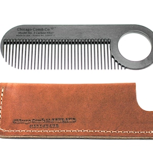 Model No. 2 Carbon Fiber Comb, Daily Use Pocket, Travel, and Beard Comb ...