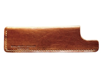 English Tan Horween Leather Sheath for Chicago Comb