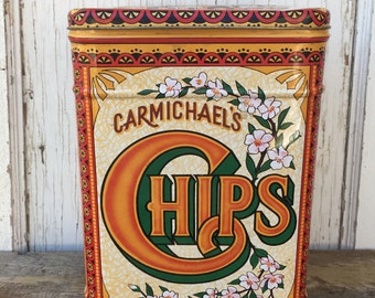 1980's Carmichael's Chips Tin - Made In England