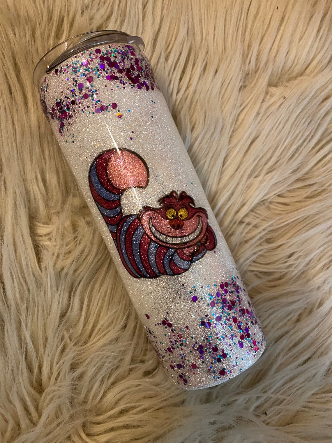 Cheshire Cat Tumbler Glitter Tumbler Glitter Cheshire Cat Etsy