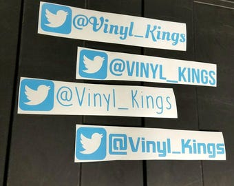 TWITTER NAME Custom Business Car,Van,Shop,Window,Laptop Vinyl Sign Decal Sticker TWITTER NAME Custom Business Car,Van,Shop,Window,Laptop Vinyl Sign Decal Sticker