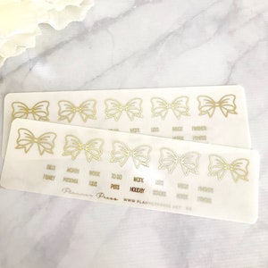 Clear Bow Divider Tabs Modular System Labels B-002