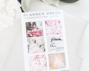 French Blossom Deco Box Stickers 4 Sizes A5 Hobonichi, B6 Common Planner, Hobonichi Weeks, Regular TN 2745
