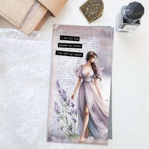 Lavender Soul Printed Cover Dashboard for Traveler’s Notebook – Standard Size | Journal Decor | TN Planner Accessory D118